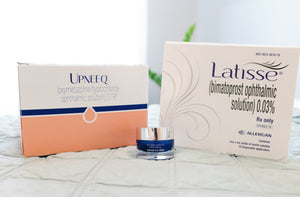 The Perfect Eye Package: Latisse (5mL) + Upneeq (45 Day Supply) + ZO Eye Créme (travel size)
